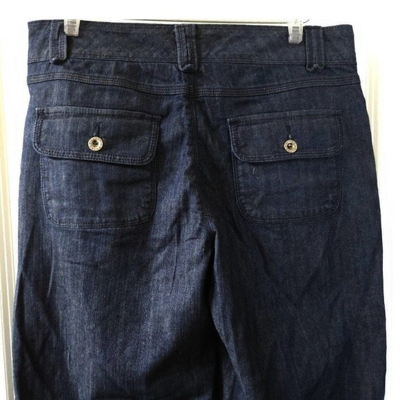 Y2K Wide Leg Dark Wash Skater Jeans Stretch Baggy Womens 12 Faded Glory - Picture 5 of 6